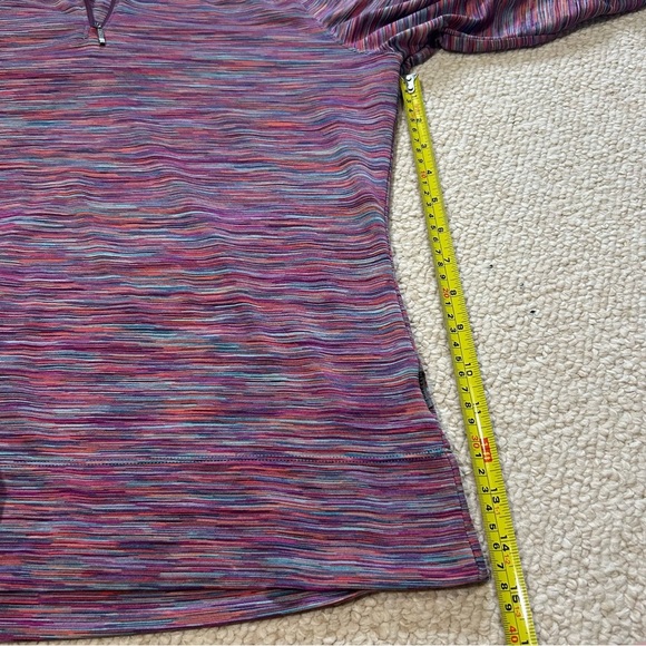 Merrell Select Wick Striped 1/4 Zip Long Sleeve Top Large Performance Purple - Picture 15 of 15